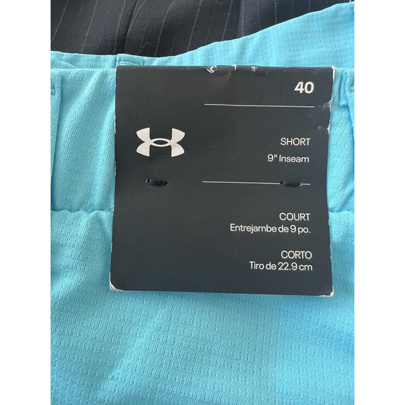 Under Armour Performance Golf Shorts 4 Way Stretch UA 40 9 In Inseam Storm Woven - Picture 9 of 11